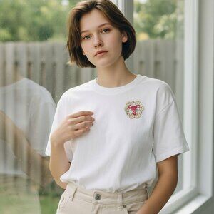 Vintage 1940s-1960s Pink Moonglow Cabochon & Rhinestone Brooch Pin, Silver-Tone